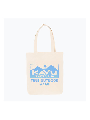 KAVU Gradient Logo Tote бежово/синя чанта
