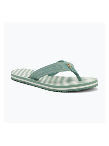 Дамски джапанки Tommy Hilfiger Stripes Beach Sandal charming green