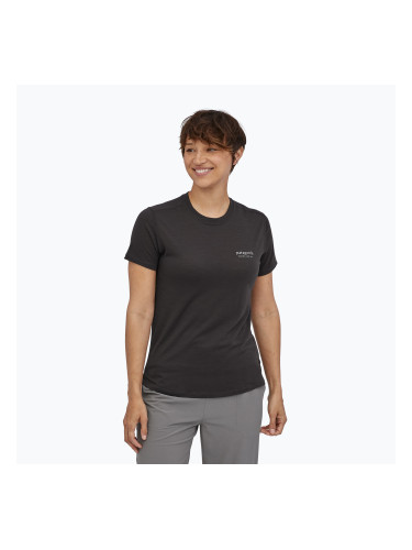 Дамска тениска Patagonia Cap Cool Merino Blend Graphic Shirt heritage header/black