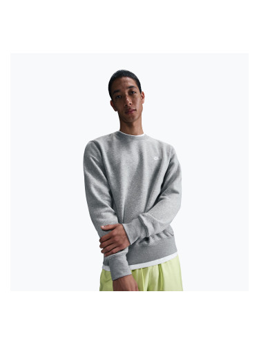 Мъжки суитшърт Nike Club Fleece Crew dark grey heather/white