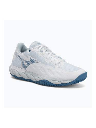 Дамски обувки за тенис Mizuno Wave Enforce Court CC white/ parisian blue/ plein air