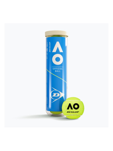 Dunlop Australian Open 4B топки за тенис 4 бр. зелени.