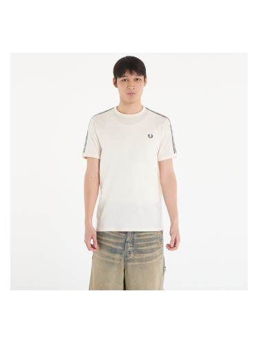 Тениска FRED PERRY Contrast Tape Ringer T-Shirt Ecru/ Navy L