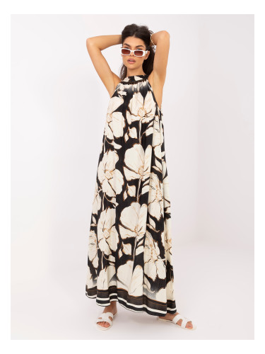 Черна вискозна макси рокля