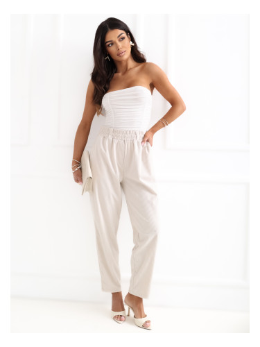 Светлобежови кадифени панталони