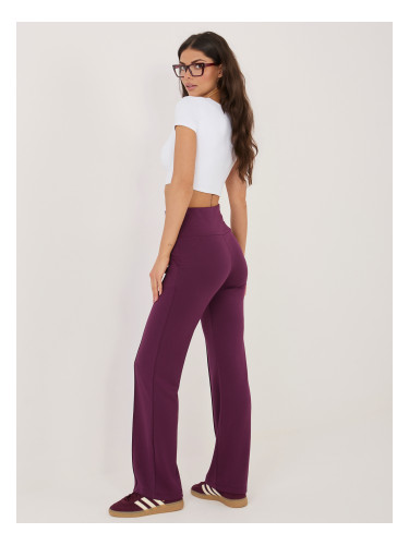 Дамски тъмнолилав спортен панталон RUE PARIS
