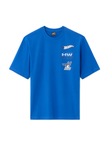 Синя мъжка тениска Celio Hot Wheels
