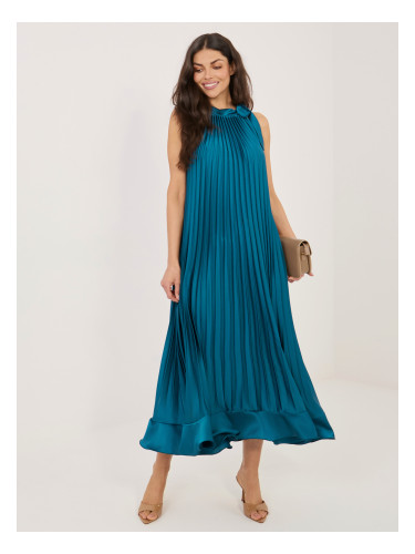 Тъмносина коктейлна рокля