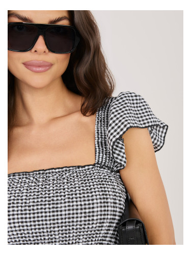 Черна разкроена лятна рокля