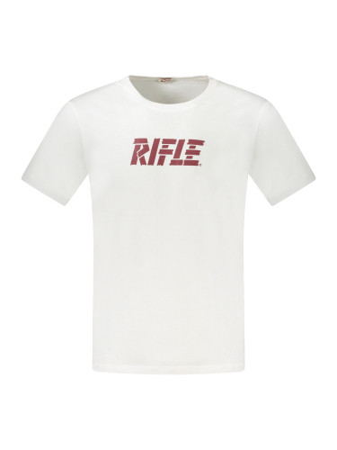 Мъжка бяла тениска с къс ръкав RIFLE
