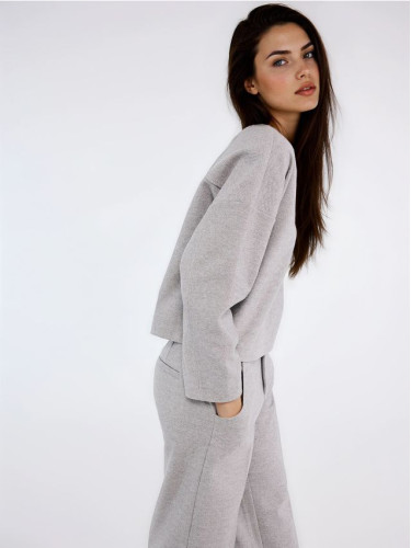 Mohito - Блуза с деколте лодка - сиво