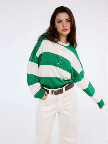 Mohito - Пуловер с детайли копчета - зелено