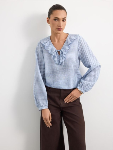 Mohito - Карирана блуза - син