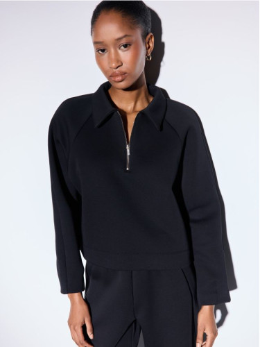 Mohito - Суитшърт с яка - черен