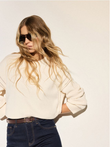 Mohito - Пуловер basic - кремaво