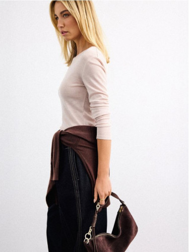 Mohito - Блуза с дълъг ръкав - бежово