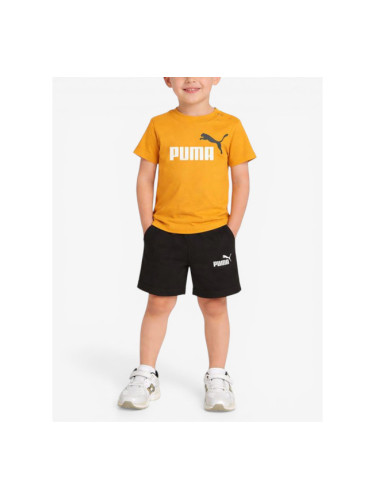 PUMA Minicats Tee And Shorts Set Orange/Black