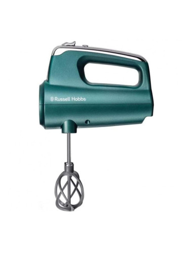 Ръчен миксер Russell Hobbs Swirl 25891-56, 350W, 5 скорости, Турбо, Бутон за приставки, High Performance Helix Beater, Без BPA, Тюркоаз