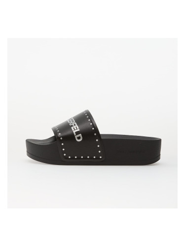 Сникърси Karl Lagerfeld Kondo Maxi Ii Stud Border Slide Black PU w/ Silver EUR 36