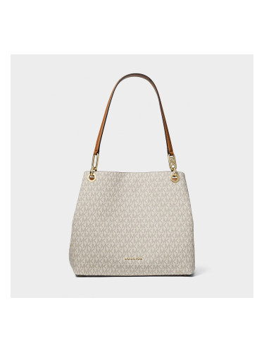 Michael Kors Kensington Large Signature Logo Tote Bag Vanilla/ Acorn Universal
