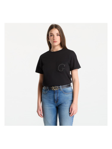 Тениска GUESS Ss Cn Pocket G Logo Tee Jet Black XS