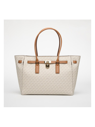 Michael Kors Hamilton Moderne Large Signature Logo Tote Bag Vanilla/ Acorn Universal