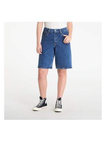 Къси панталони GAP Denim Longline Mid Rise Short Dark Blue W25