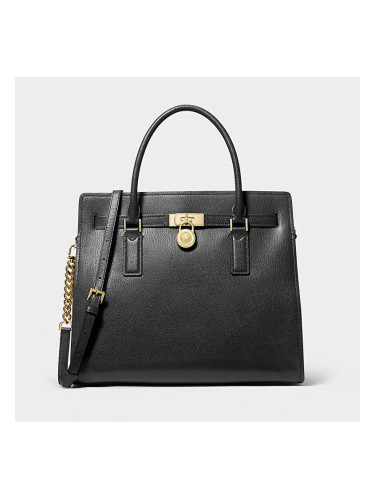 Michael Kors Hamilton Moderne Large Leather Satchel Black Universal