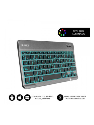 Блутут клавиатура Subblim SUB-KBT-SMBL31 Сив Испанска Qwerty
