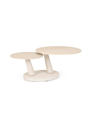 Разтегателна маса за кафе JOEL IVORY с мраморен ефект