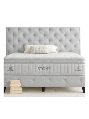 Спалня с матрак Stone L.Grey Sb20