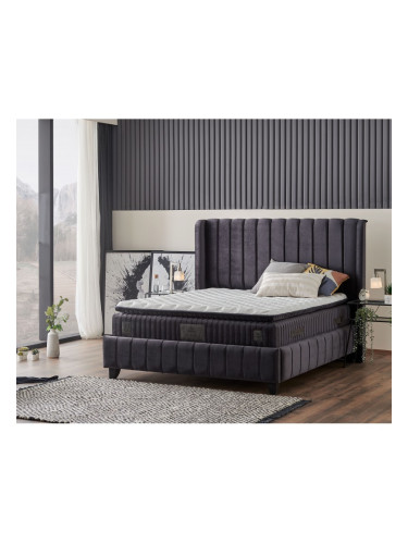 Спалня с матрак Soho.Dark Grey Sb06