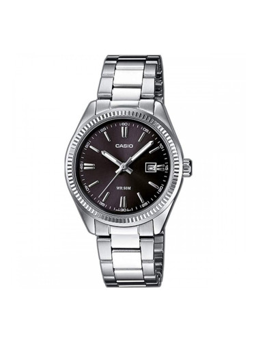 Мъжки часовник Casio MTP-1302PD-1A1VEF Сребрист Мултифункционалност Черен (Ø 39 mm)