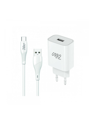Зарядно за стена Myway Бял 12 W