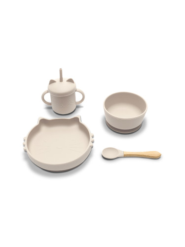 Lorelli СИЛИКОНОВ СЕТ ЗА ХРАНЕНЕ 4 ЧАСТИ NATURAL BEIGE
