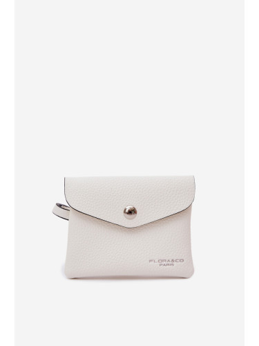 Дамски портфейл Flora&Co от еко кожа, цвят екрю, цвят Calienne