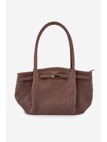 Чанта за пазаруване Flora&Co Eco Suede Beige Elleea