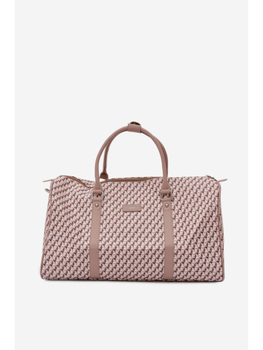 Пътна чанта Flora&Co с шарки, бежова