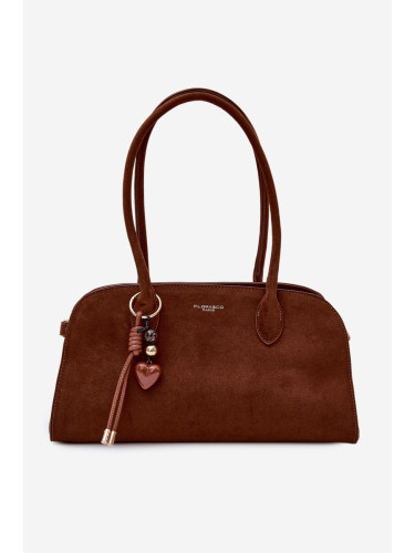 Дамска чанта Flora&Co с висулка Camel Violette