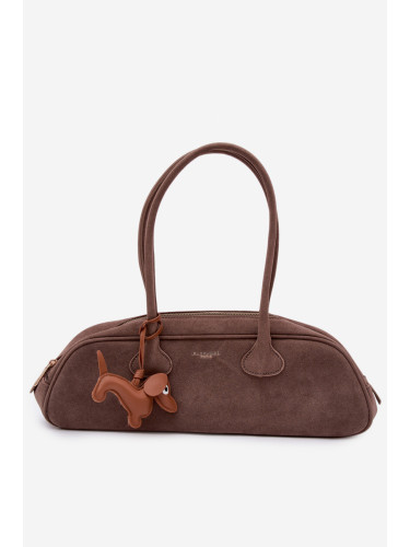 Чанта от ековелур Flora&Co Baguette с висулка