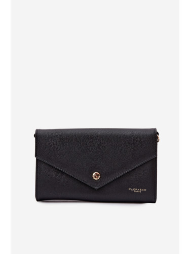 Чанта и портфейл 2в1 Flora&Co, черни