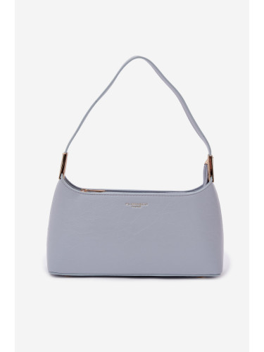 Синя еко кожена чанта Flora&Co Tielle