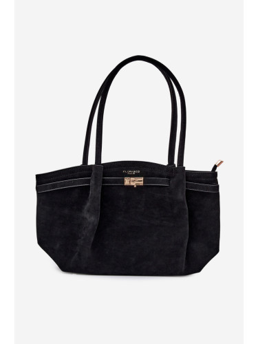 Еко велурена чанта за пазаруване Flora&Co