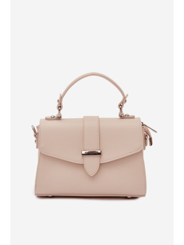 Светлобежова чанта Flora&Co с подвижна презрамка