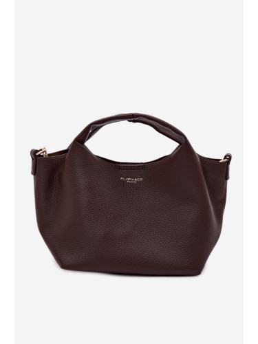Чанта от изкуствена кожа Flora&Co в шоколадов цвят