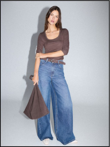 Mohito - Дънки с широк крачол - нави