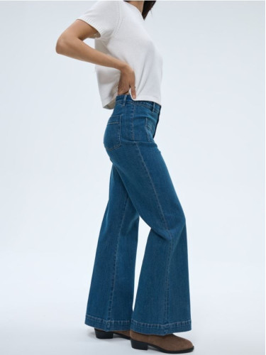 Mohito - Дънки flare с висока талия - син