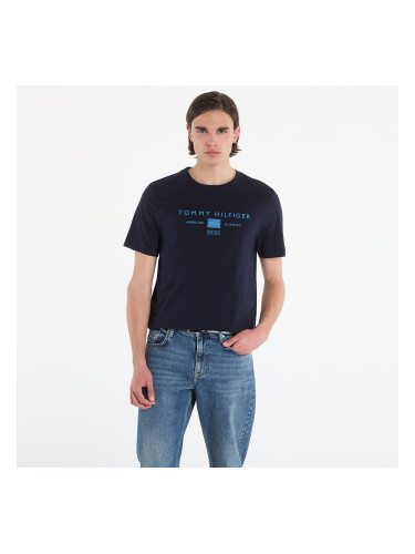 Тениска Tommy Hilfiger Brand Love Mono Stack Tee Navy S