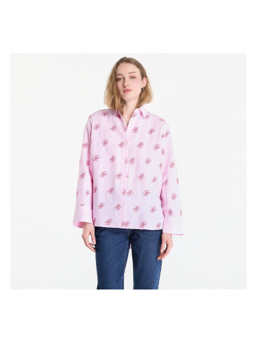 Риза Tommy Hilfiger Swimshop Linen Easy Fit Aop Shirt Script Ithaca Rose Petal XS