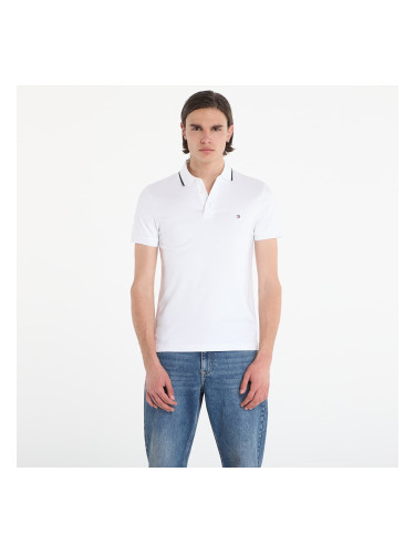 Тениска Tommy Hilfiger Liquid Cotton Tipped Slim Polo White M